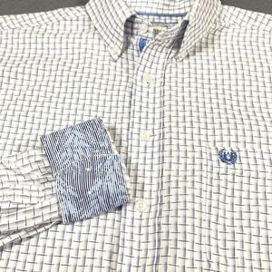 Panhandle Slim Men's Medium Flip‎ Cuff Button Up Shirt Long Sleeve Western Rodeo